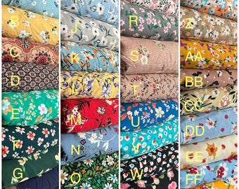 Rayon challis woven 3 YD & 5 YD CUT remnants: tower (please read "item details" for further instruction)