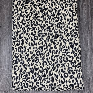 Light Taupe Cheetah: Brushed rib knit