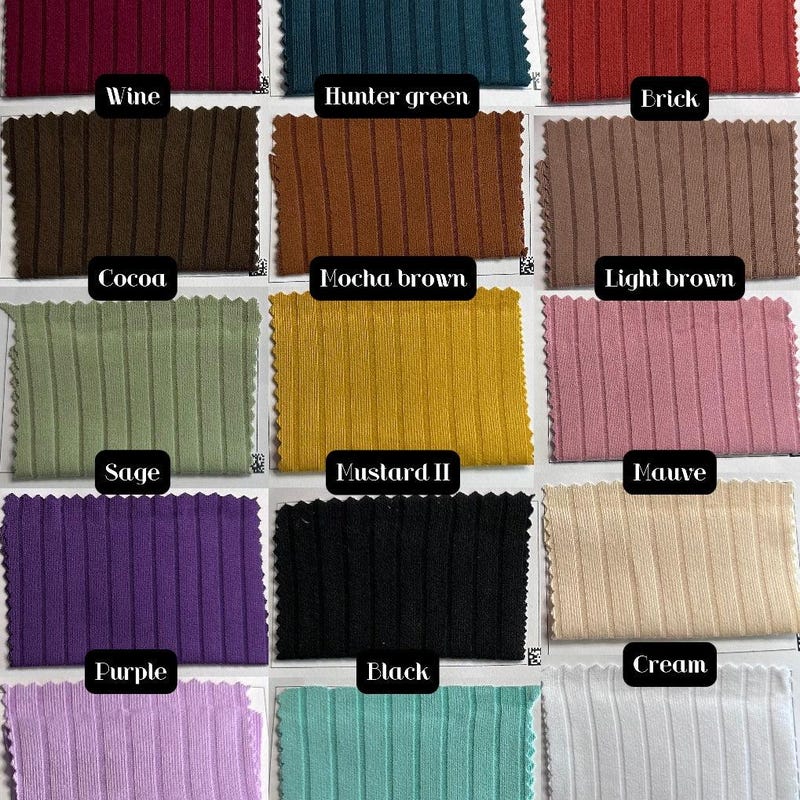 Ribbed Knit Fabric - Etsy