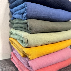 Solids: Double gauze 100% cotton