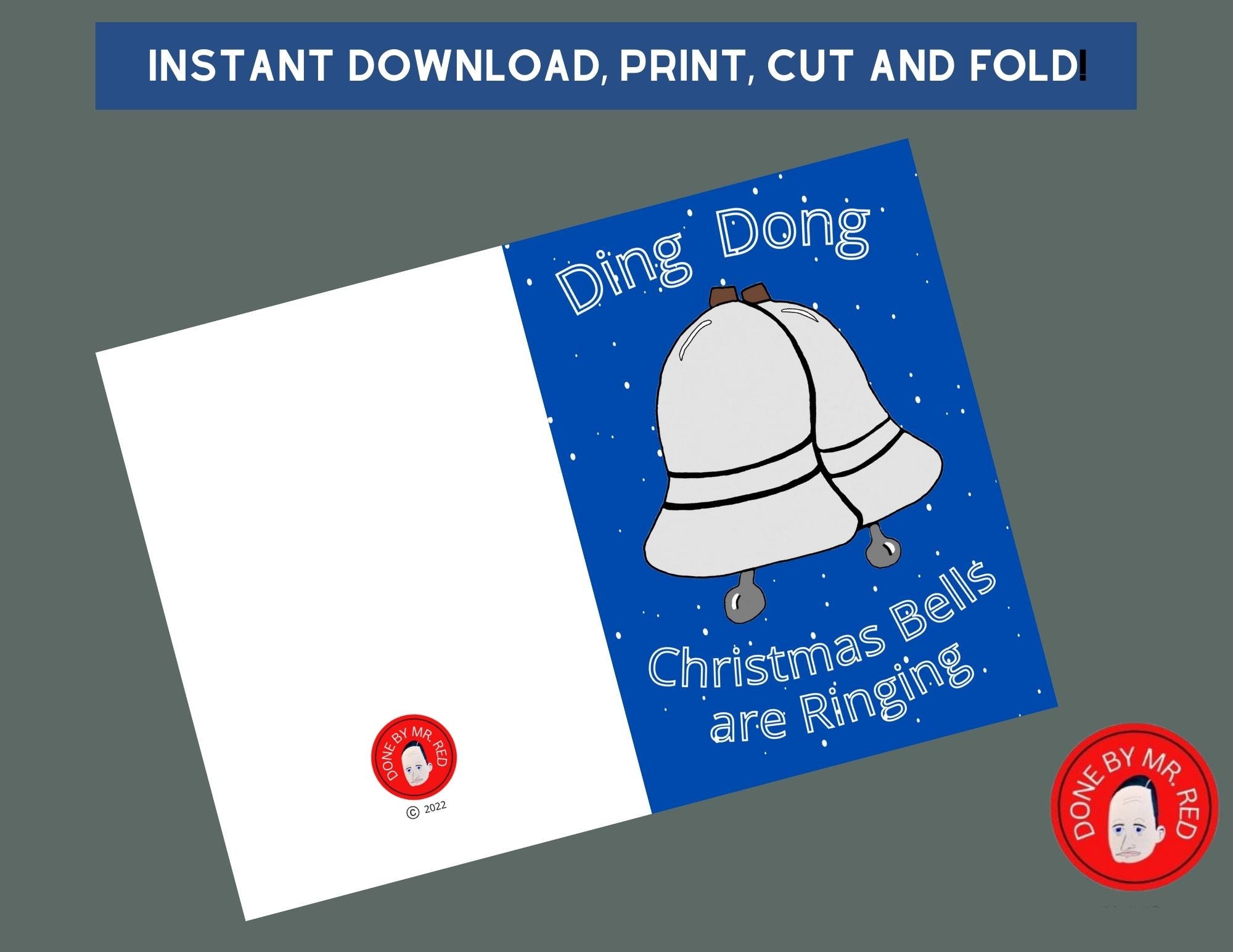 Printable Christmas Card, Instant Download Christmas Card, Christmas ...
