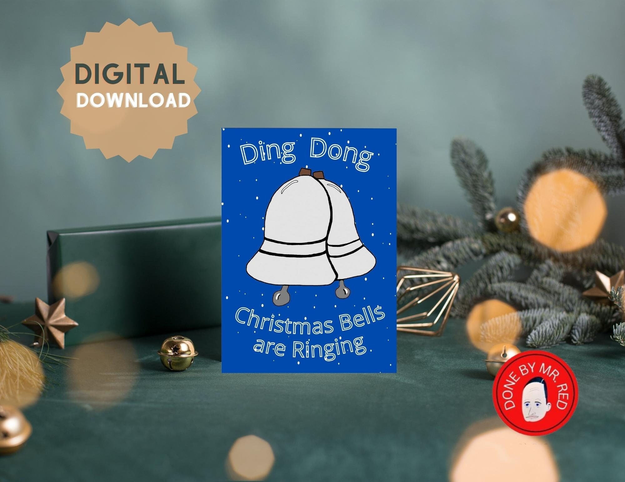 Printable Christmas Card, Instant Download Christmas Card, Christmas ...