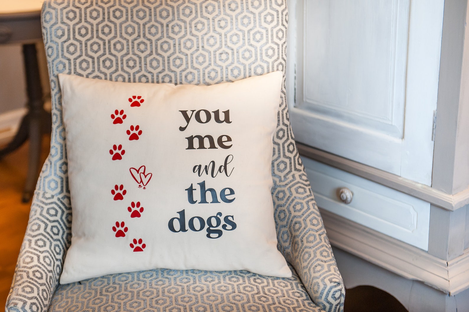 You Me and the Dogs 18x18inch Pillow Cover Etsy