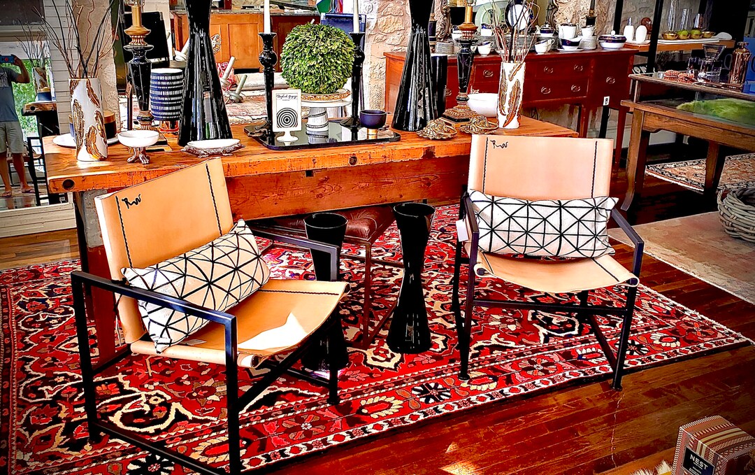 Leather Sling Chair Etsy