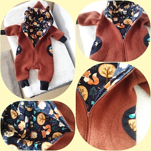 Walk suit, wool walk suit, walk overall for spring and winter complete with jersey lining in a set with scarf and hat
