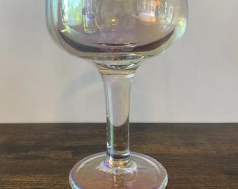 Opalite Iridescent Champagne Glass Old Hollywood Glam