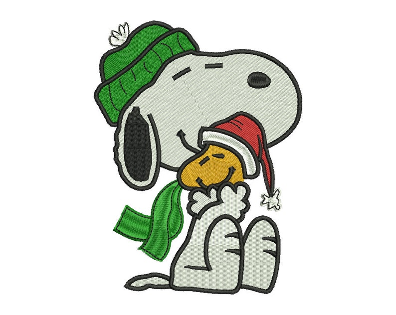 Snoopy Christmas Embroidery Design 5 SIZES Etsy
