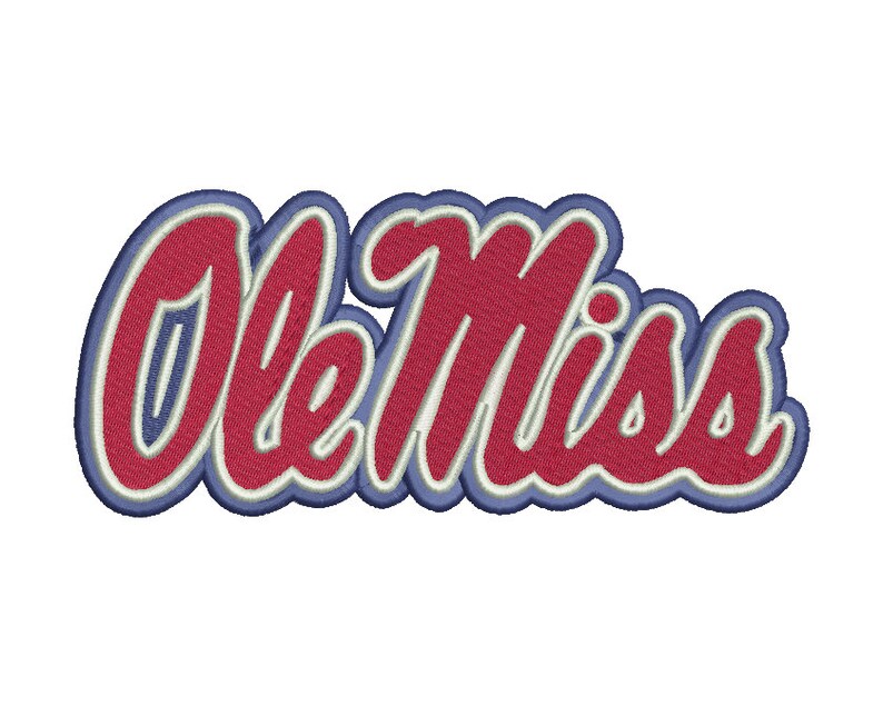 Ole Miss Rebels Embroidery Design 5 SIZES Etsy