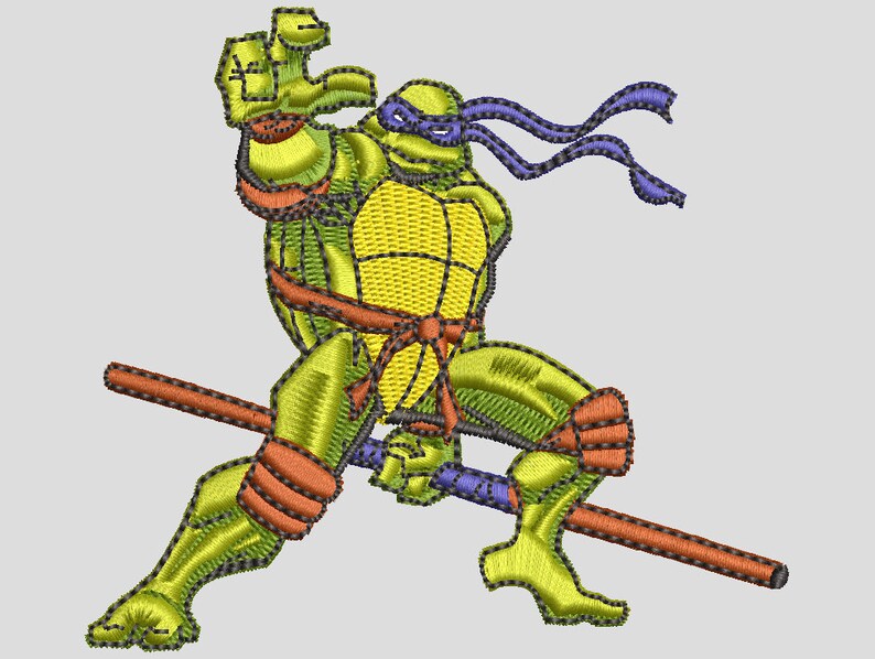 Teenage Mutant Ninja Turtles Embroidery Design 4 SIZES Etsy