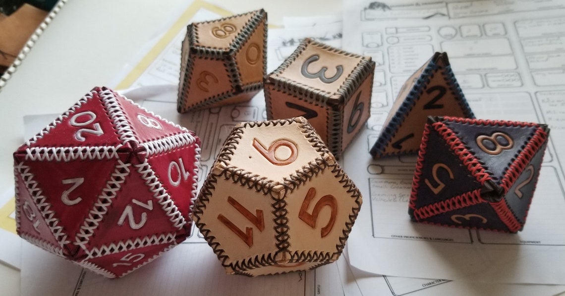 Leather Dice Etsy