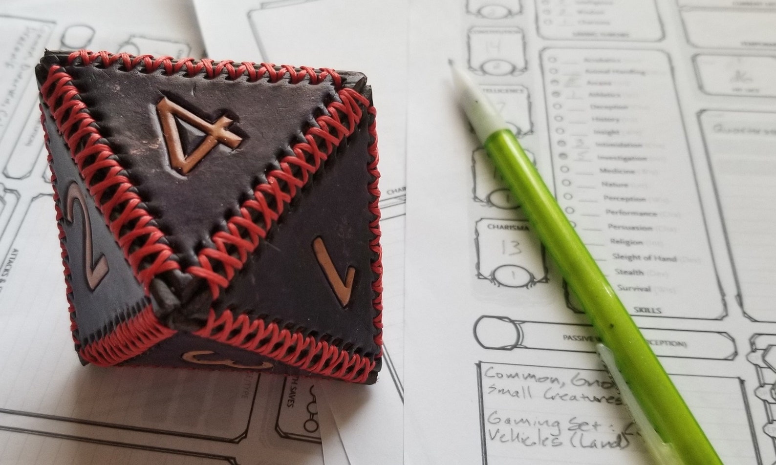 Leather Dice Etsy