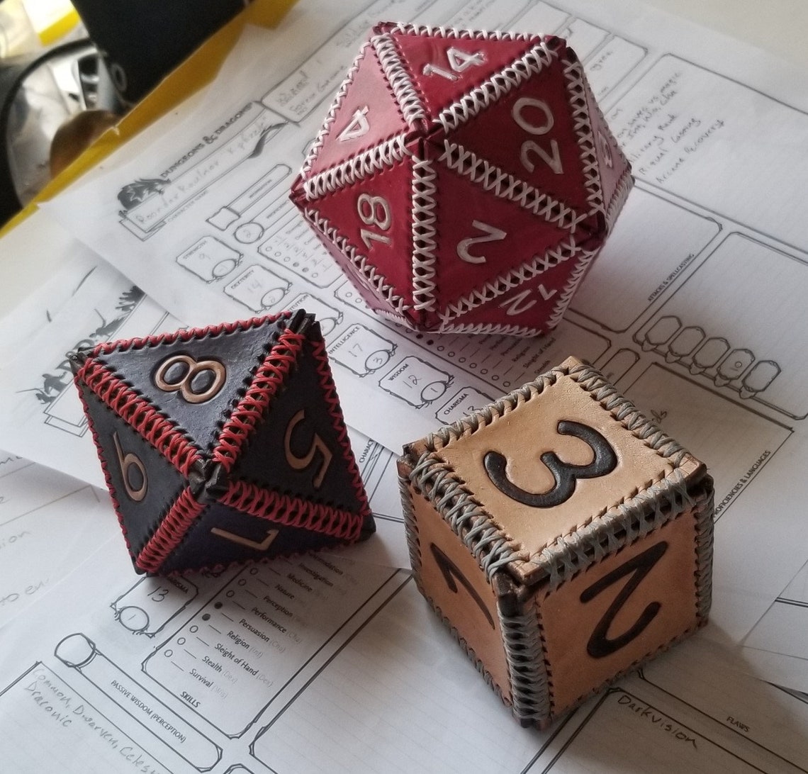 Leather Dice Etsy