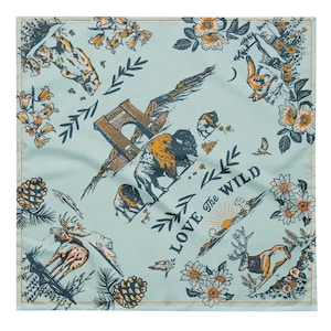 Yellowstone Nationalpark Hundehalstuch. Cooles Vintage Western Bison Tier Muster. Retro Wilder Westen Herren & Damen Outdoorsy Wandern Bandana Geschenk