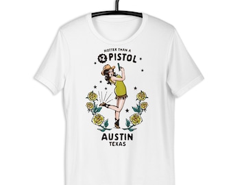 Camiseta vaquera retro de Austin: divertida camiseta vintage del oeste