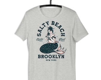 Brooklyn Mermaid T-Shirt: Salty Beach Oyster Bar Tee
