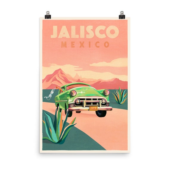 Jalisco, Mexico Vintage Travel Art Poster