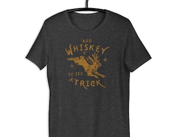 Whiskey Jackalope Graphic Tee - Funny Unisex T-Shirt