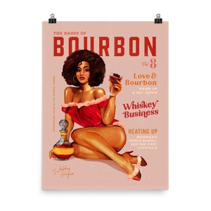 The Babes Of Bourbon Vol. 8: Whiskey Business. Vintage Pinup Art Poster