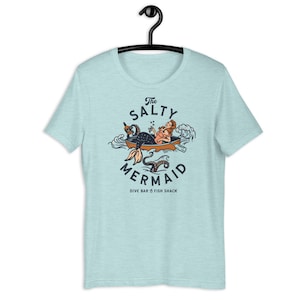 Salty Mermaid Martini T-Shirt: Funny Retro Beach Tee