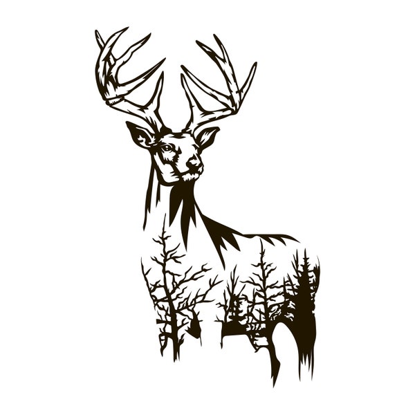 Deer Hunting SVG, Digital file Deer Hunting for printing on T-shirts, File for paper cutting, DXF, PNG, Dxf, Deer Hunting clip art