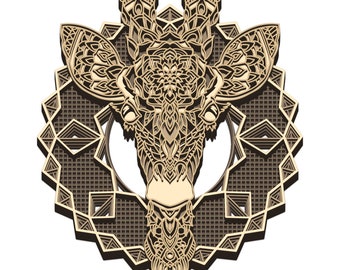 Download Layered Baby Giraffe Mandala Svg Printable - Layered SVG ...