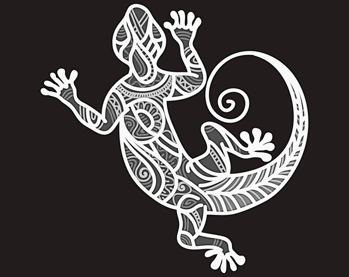 Lizard Dxf File Lizard 3D Layered SVG, Digital File Lizard for Plywod Cut, File for ...