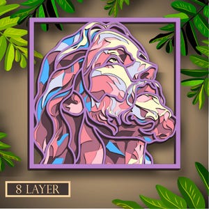 Jesus Multilayer SVG, Arquivo digital Jesus 3d para corte de compensado, Arquivo para corte de papel, DXF, Jesus 3d layer