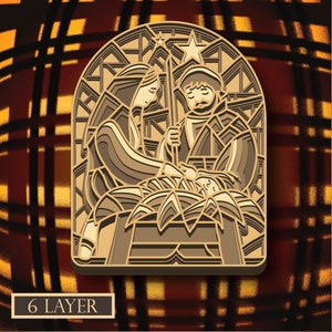 Nativity Multilayer SVG, Digital file Nativity Christmas 3D for cutting plywood, File for paper cutting, DXF, PNG, Nativity 3D