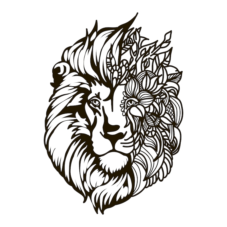Mesa Mall Lion Flower SVG Digital file printing Selling and selling for T-shir on