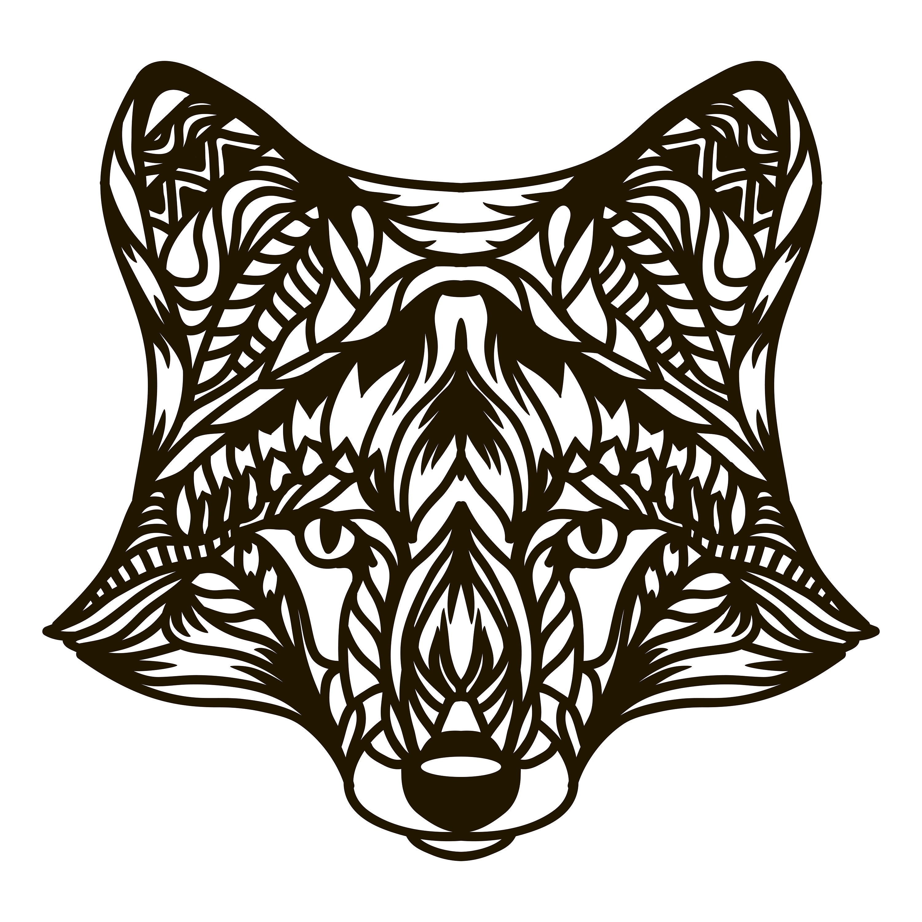 Fox Mandala SVG Digital file Fox for printing on Tshirts Etsy