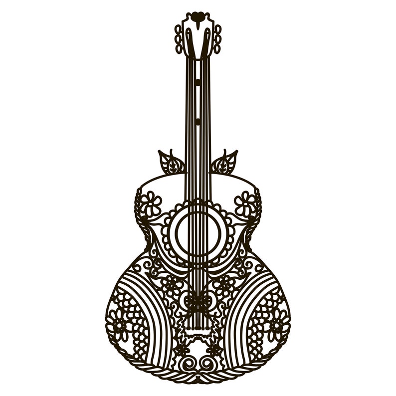Download Print File Guitar Print Printing Guitar On T Shirts Digital Prints Guitar Png File Guitar Mandala Svg Guitar Clip Art Art Collectibles Digital Kromasol Com