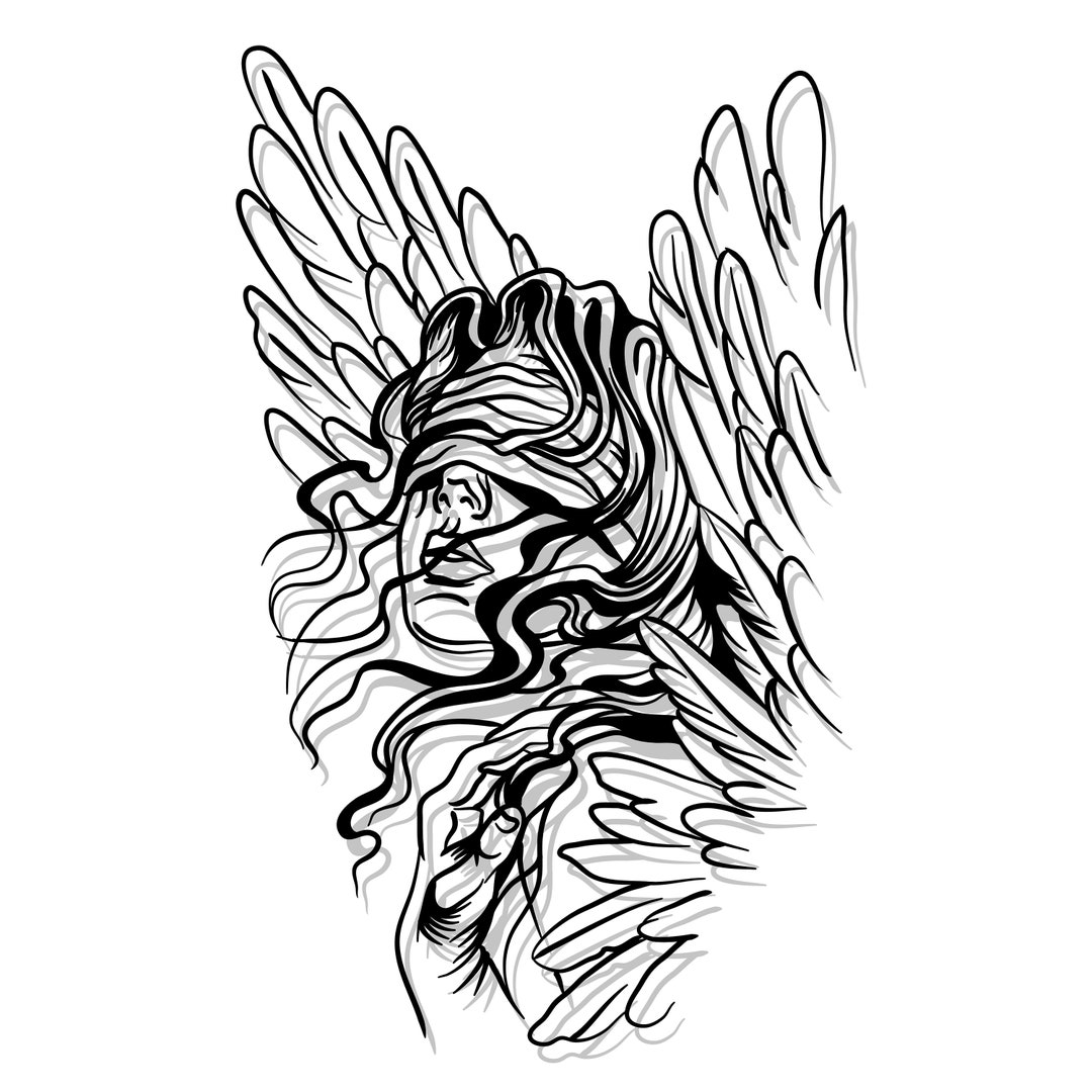 Angel Girl SVG Digital File Angel Girl for Printing on - Etsy