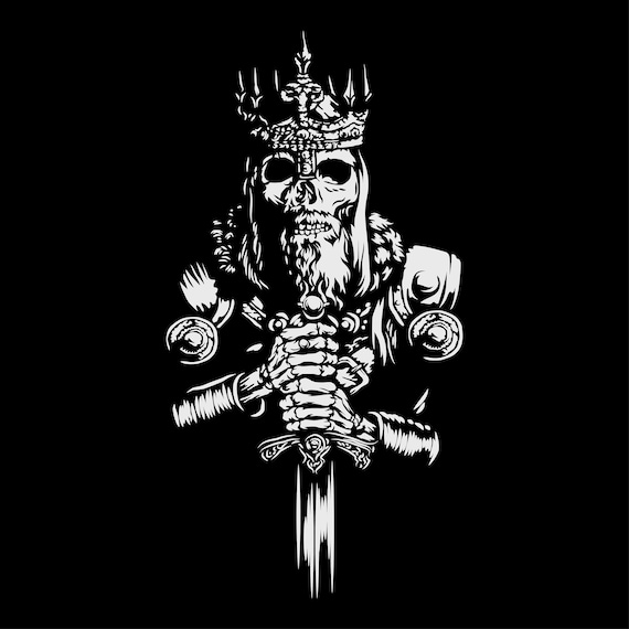Skull King SVG, Digital file Skull King for printing on T-shirts, File for  paper cutting, DXF, PNG, Dxf, Skull King clip art