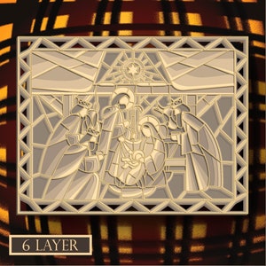 Nativity Multilayer SVG, Digital file for cutting plywood, paper cutting, DXF, 3d layer
