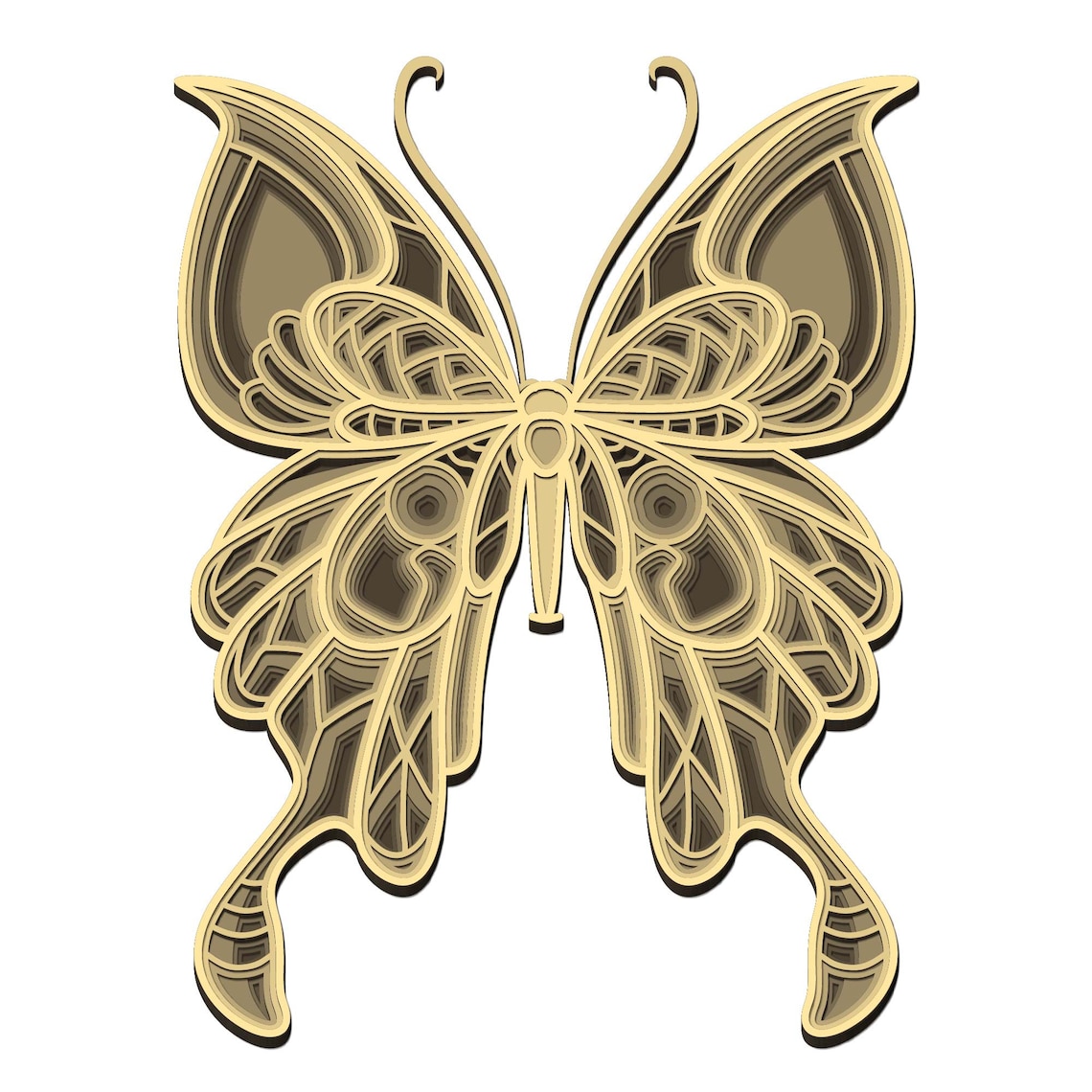 Download Butterfly Mandala 3D layered SVG Digital file Butterfly | Etsy