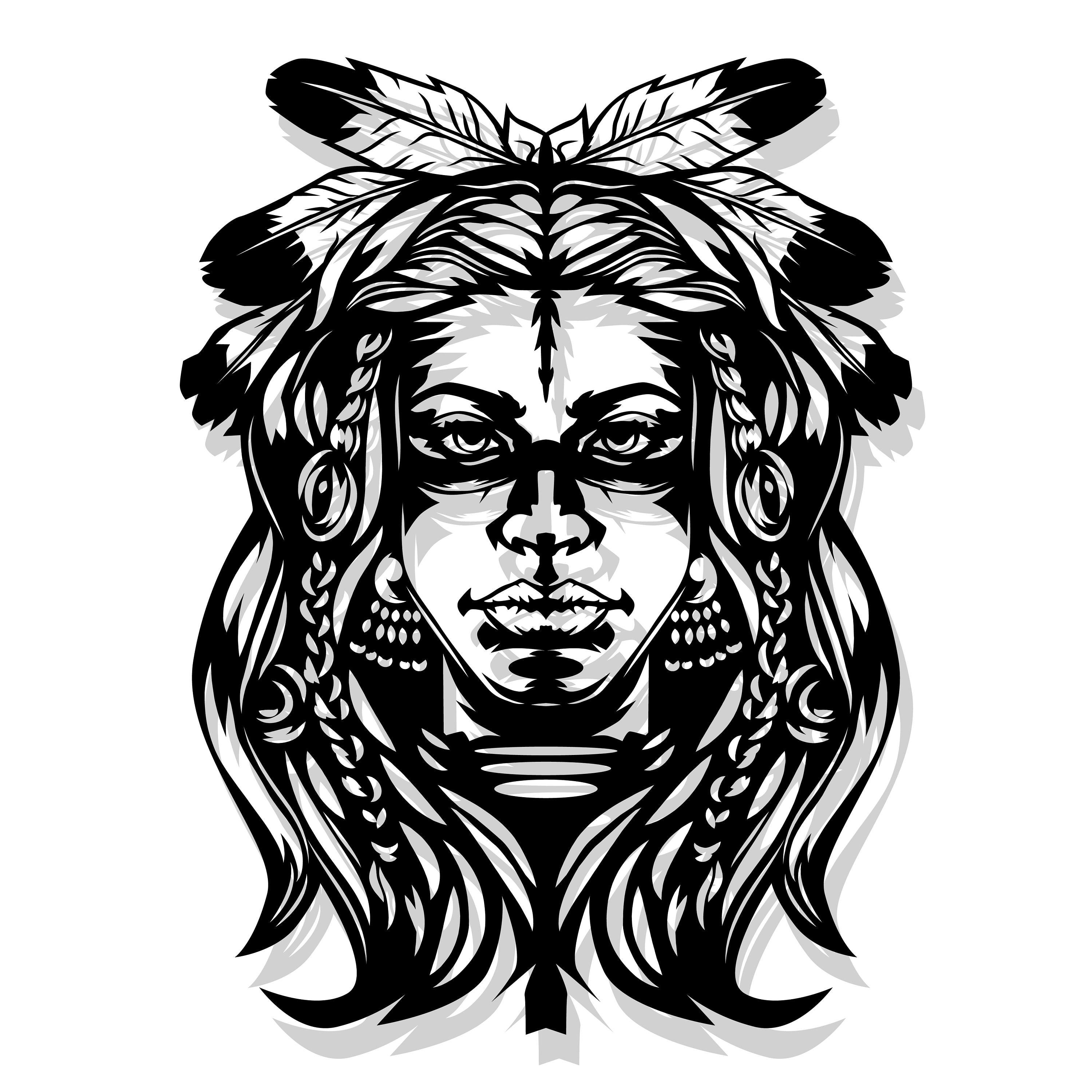 American Native girl American Native girl printable American | Etsy