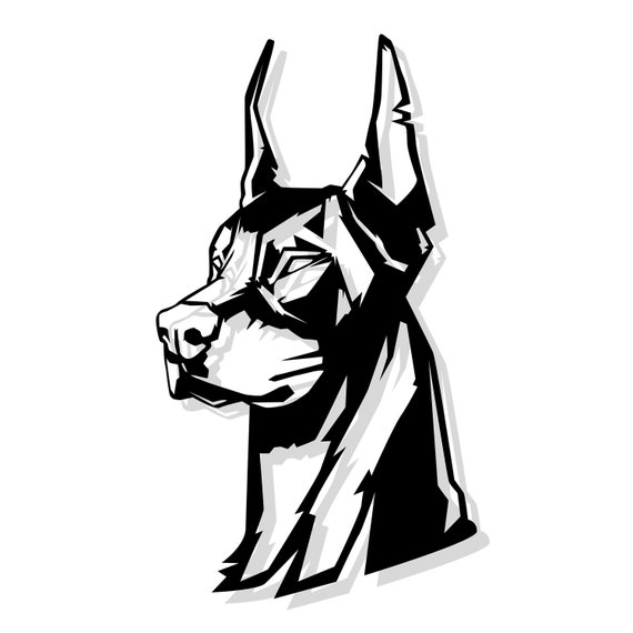 Doberman SVG digitale Datei Doberman für den Druck auf - Etsy