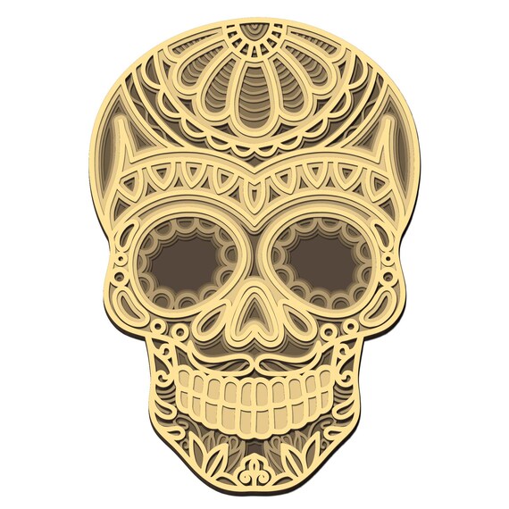 Sugar Skull 3D layered SVG Digital file Sugar Skull ...