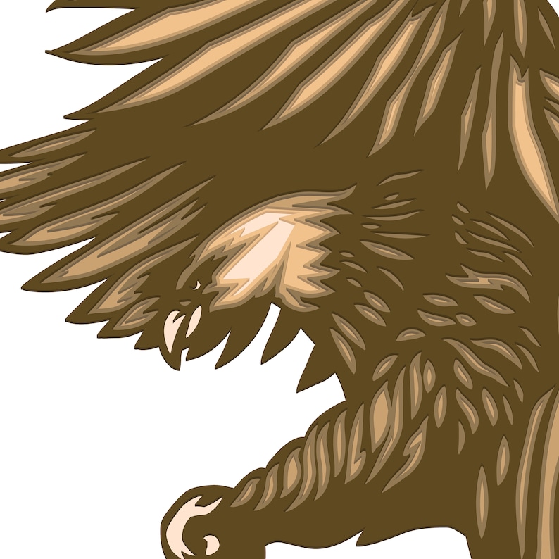 Download Eagle 3d layered SVG Digital file Eagle 3d for cutting | Etsy