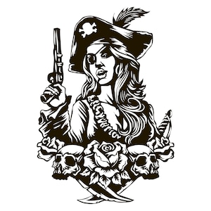 Pirate SVG, Digital file Pirate for printing on T-shirts, File for paper cutting, DXF, PNG, Dxf, Pirate clip art
