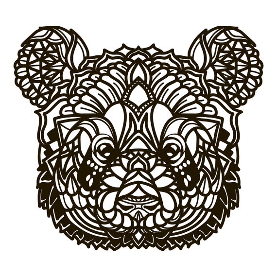 Download Panda Mandala Svg Digital File Panda For Printing On Etsy