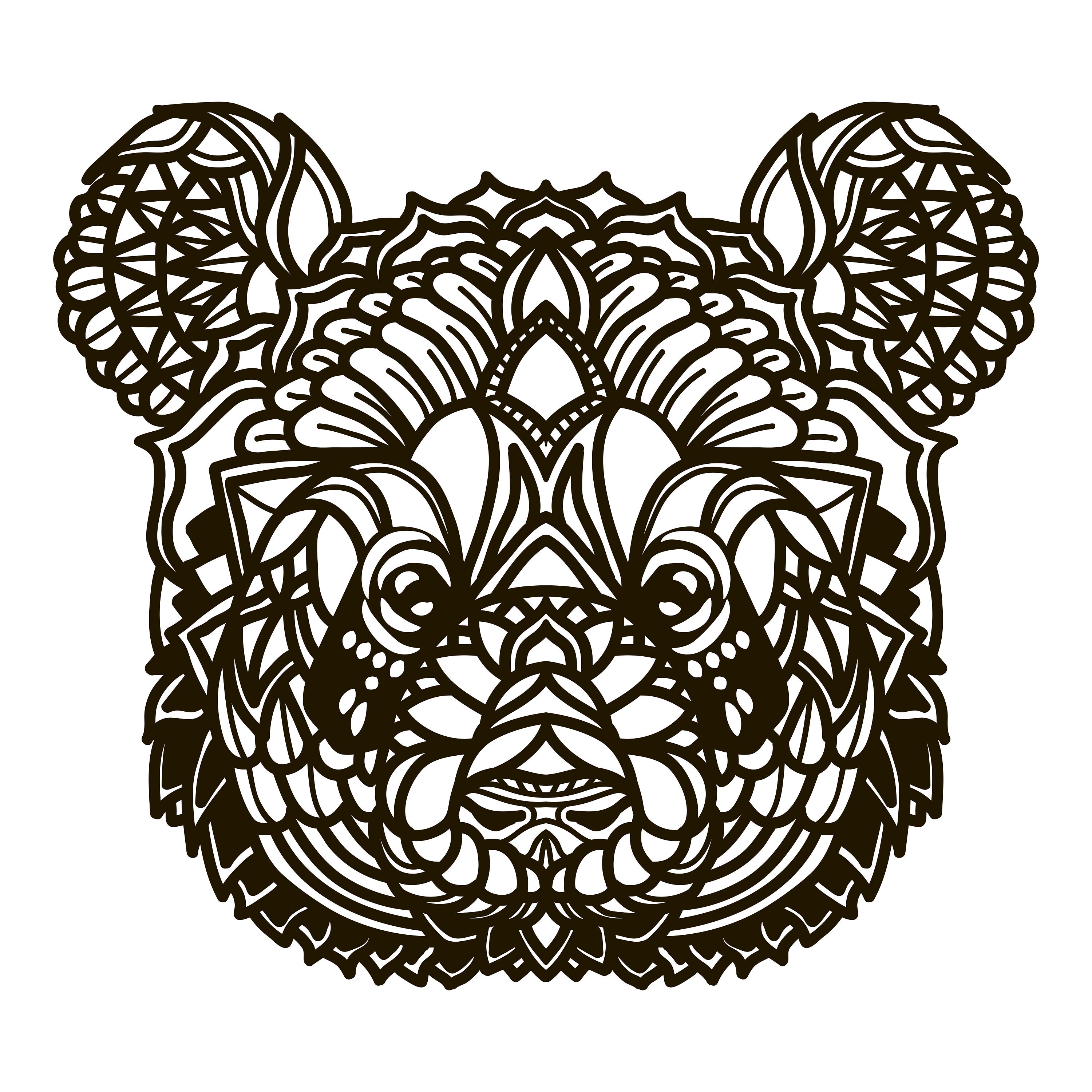 Download Panda Mandala Svg Digital File Panda For Printing On Etsy