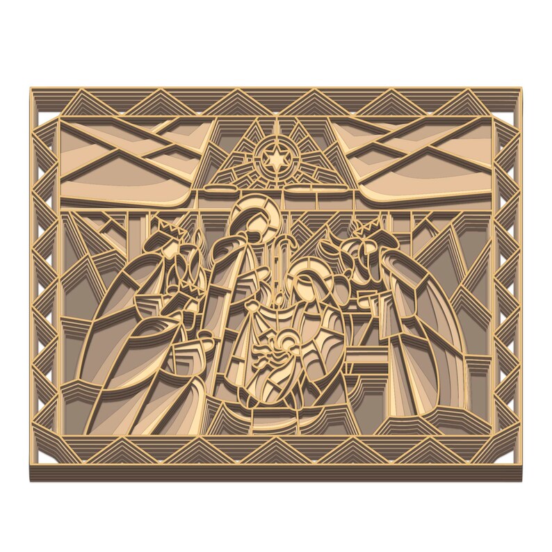Download Nativity 3D layered SVG Digital file Nativity Christmas 3D ...