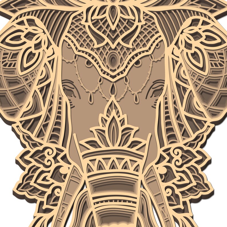 Free Free 97 Layered Elephant Mandala SVG PNG EPS DXF File