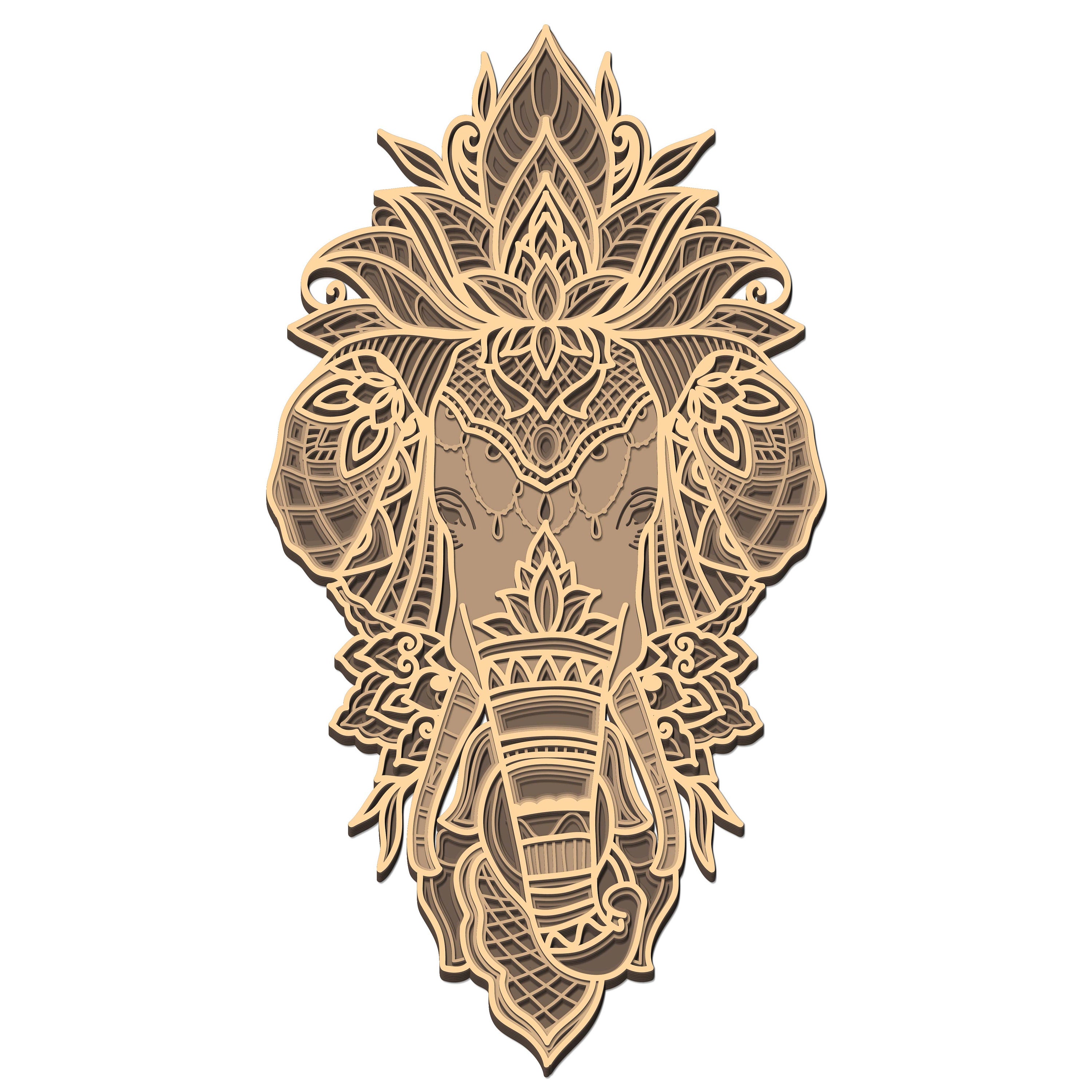 Free Free 97 Layered Elephant Mandala SVG PNG EPS DXF File