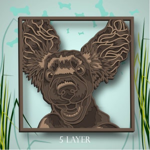 Cocker Spaniel Multilayer SVG, Digitale Datei Cocker Spaniel Laser-Datei, Datei für den Scherenschnitt, DXF, Cocker Spaniel Wandkunst