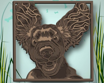 Cocker Spaniel Multilayer SVG, Digital file Cocker Spaniel laser file, File for paper cutting, DXF, Cocker Spaniel wall art