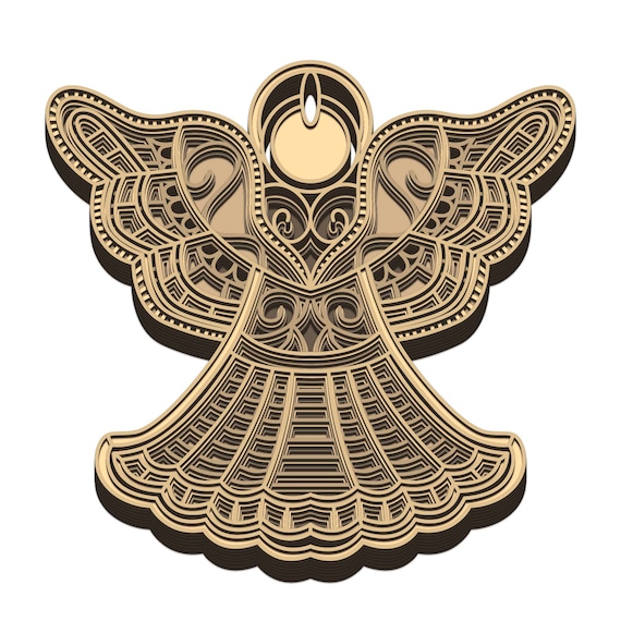 Download Angel 3d Layered Svg Digital File Angel Christmas 3d For Etsy