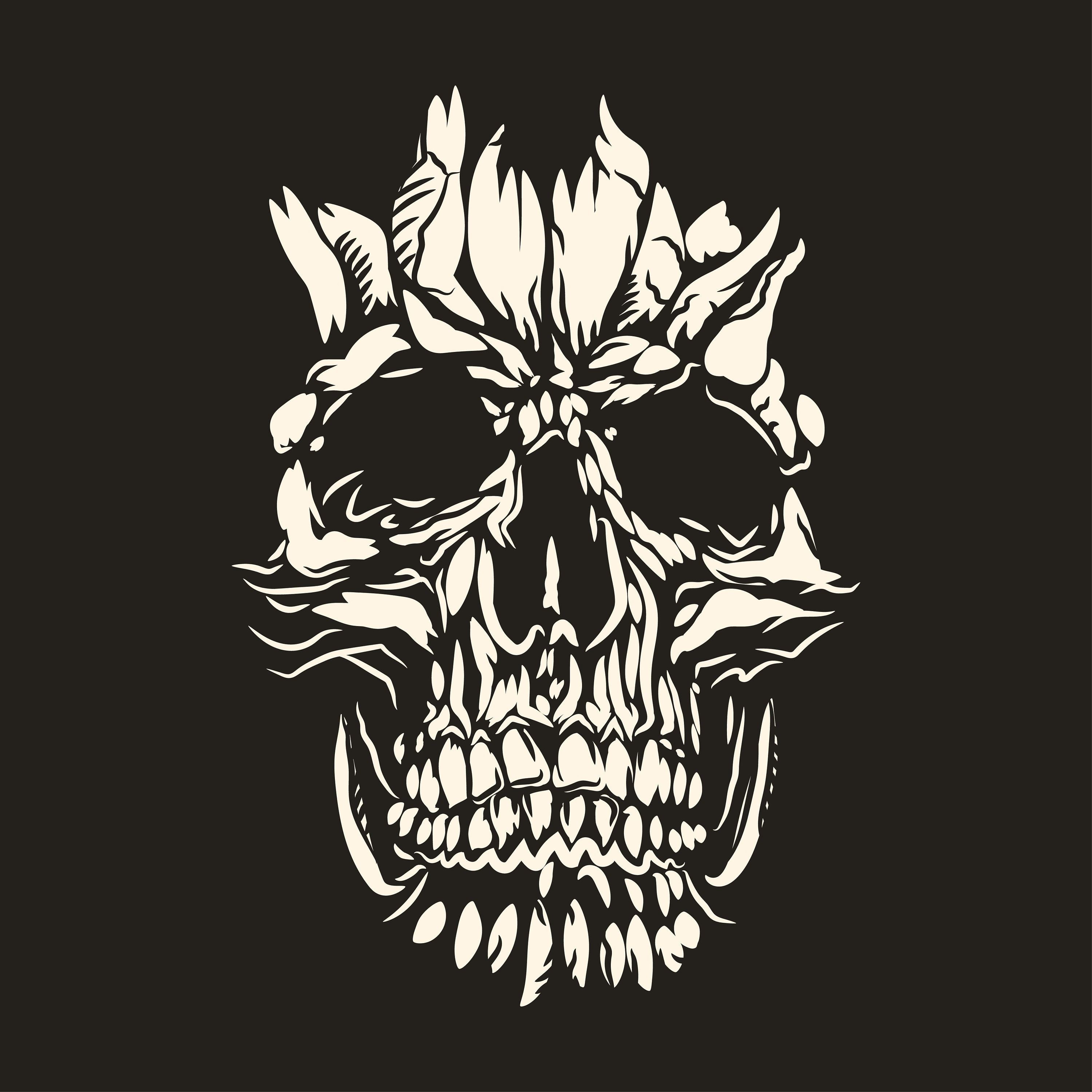 Skull SVG Digital file Skull for printing on Tshirts File Etsy