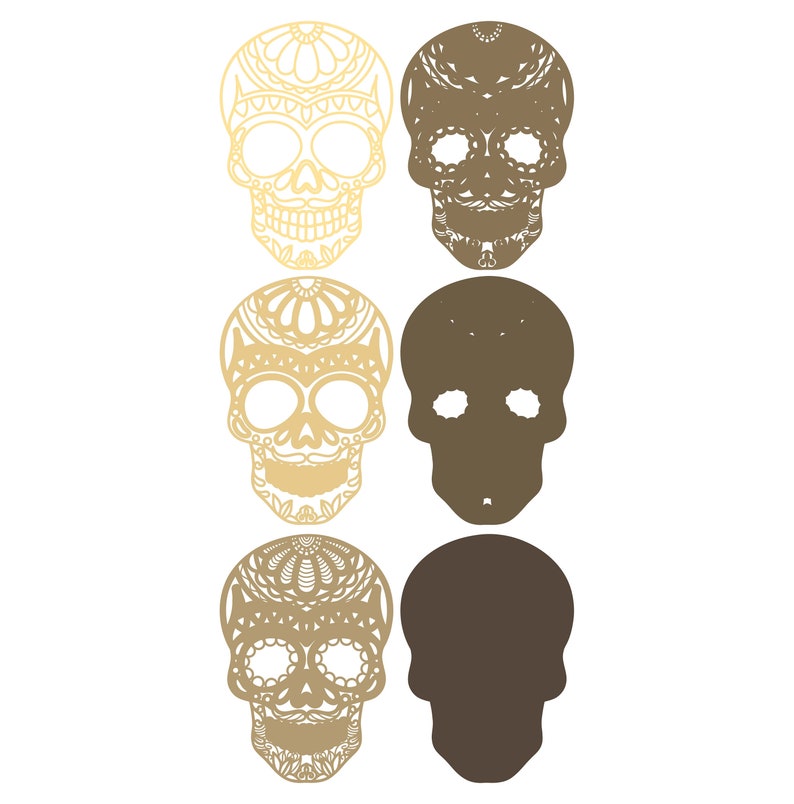 Download Sugar Skull 3D layered SVG Digital file Sugar Skull ...